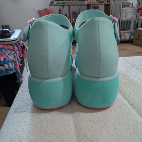 Irregular Choice Mint Green Platform Sandals - Picture 6 of 7